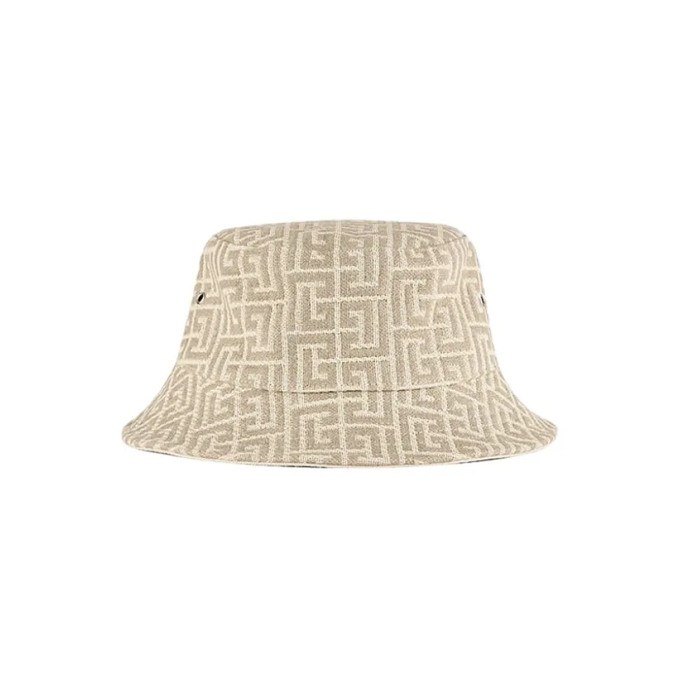 Monogram Jacquard Ivory and White Bucket Hat
