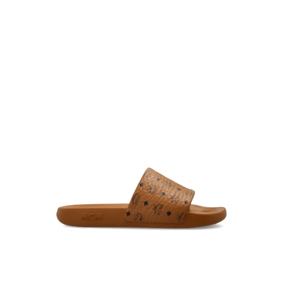Monogram Print Rubber Slides