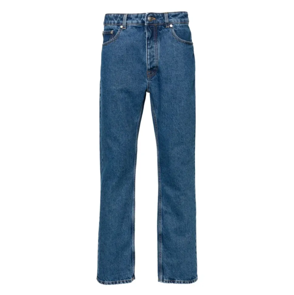 Monogram Straight-Leg Denim Jeans