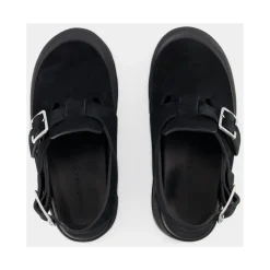 Mount Slick Sandals - Black/Silver Leather