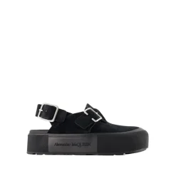 Mount Slick Sandals - Black/Silver Leather
