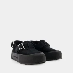 Mount Slick Sandals - Black/Silver Leather