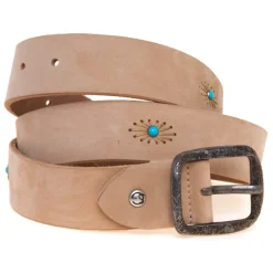 Nabuck Belt with Turquoise Detail