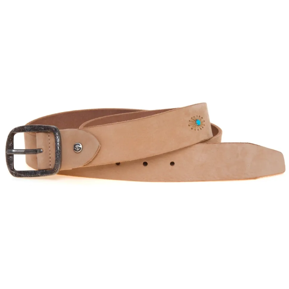 Nabuck Belt with Turquoise Detail