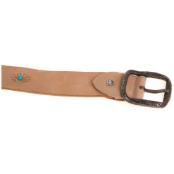 Nabuck Belt with Turquoise Detail