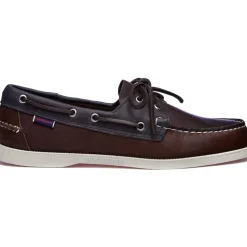 Nautical Loafers Cognac Blue Navy