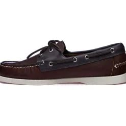Nautical Loafers Cognac Blue Navy