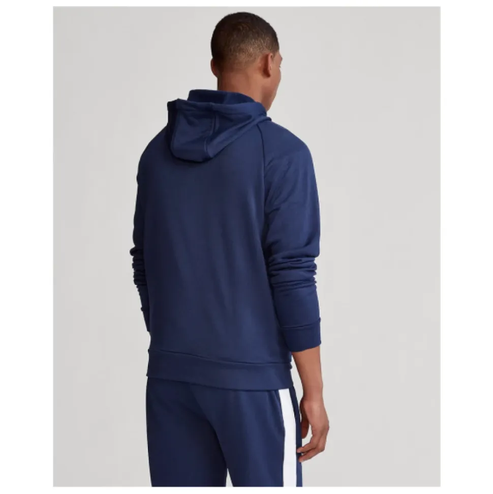 Navy Blue Hooded Sweatshirt with Kangaroo Pocket