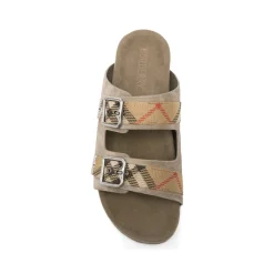 Neutrals Buckle Straps Flat Sole