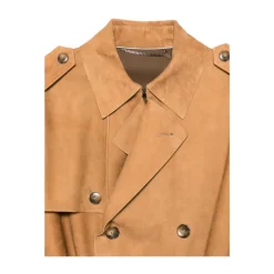 Nuvola Lambskin Suede Trench Coat