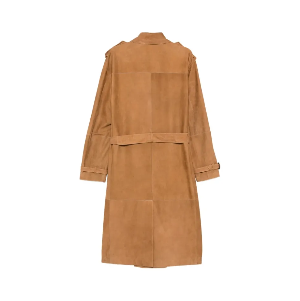 Nuvola Lambskin Suede Trench Coat