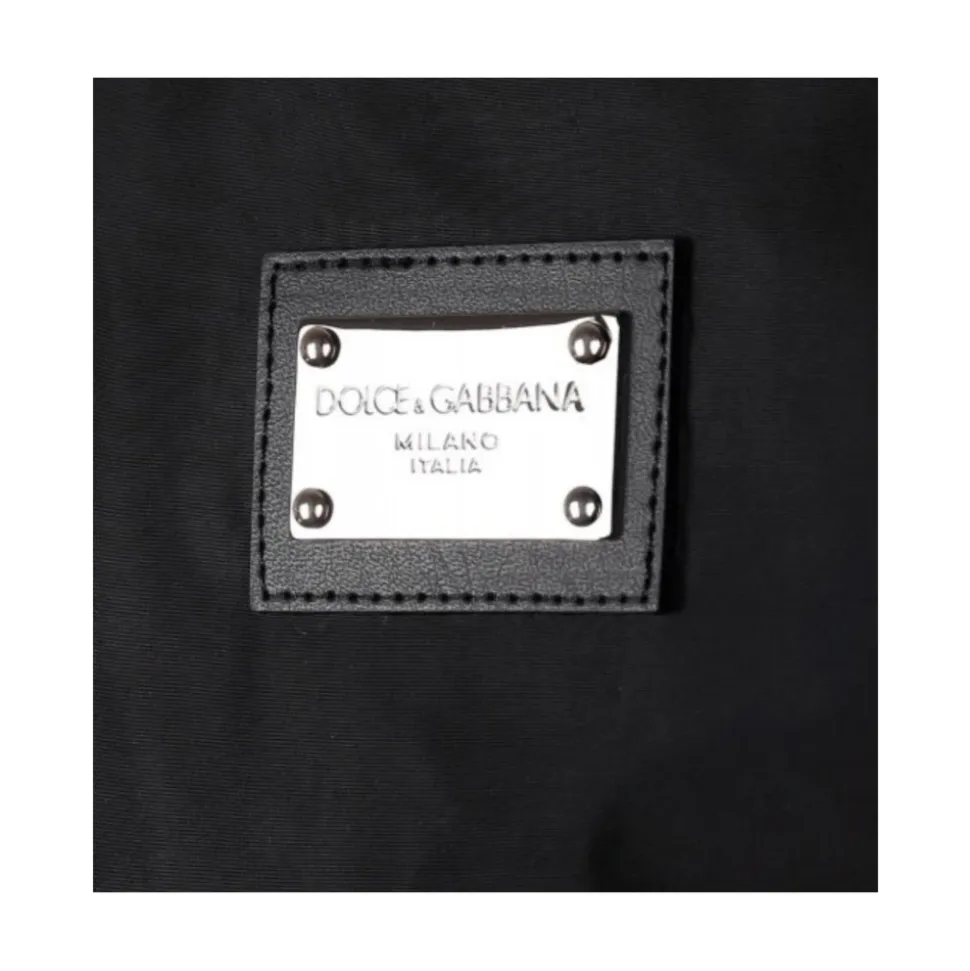 Nylon Jacket With Branded Tag