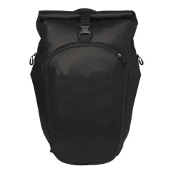 Nylon Roll Top Backpack with Laptop Compartment