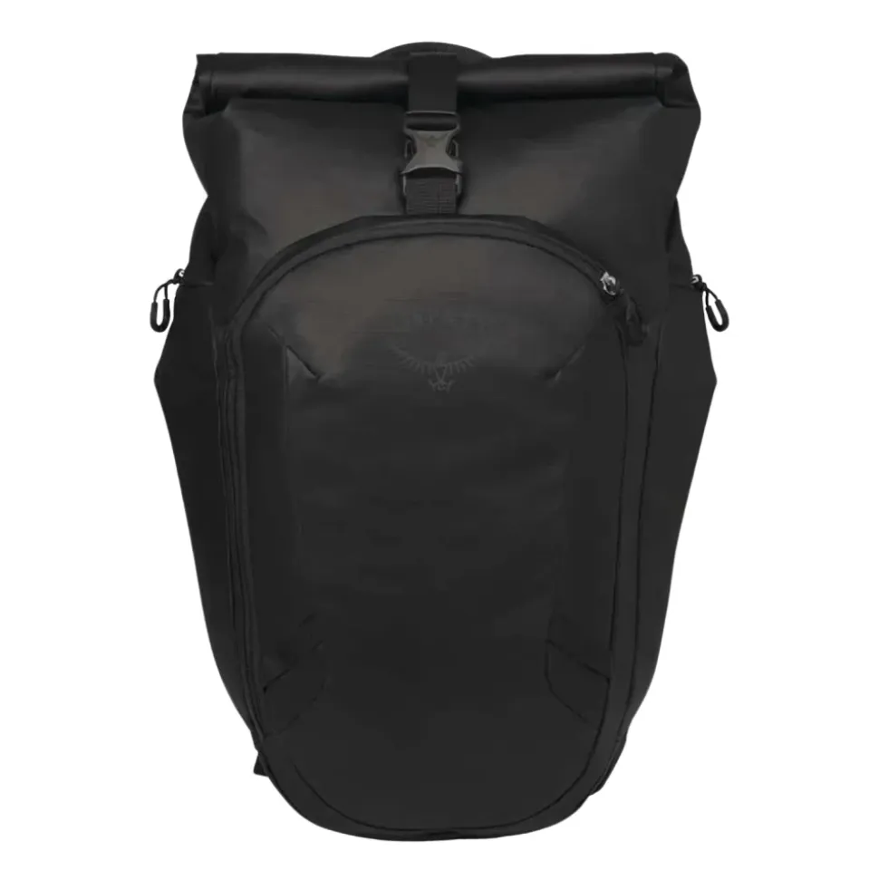 Nylon Roll Top Backpack with Laptop Compartment