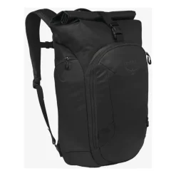 Nylon Roll Top Backpack with Laptop Compartment