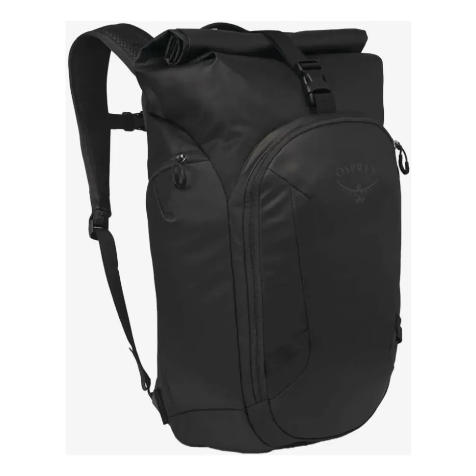 Nylon Roll Top Backpack with Laptop Compartment