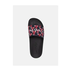 Open-toe Monogrammed Slides
