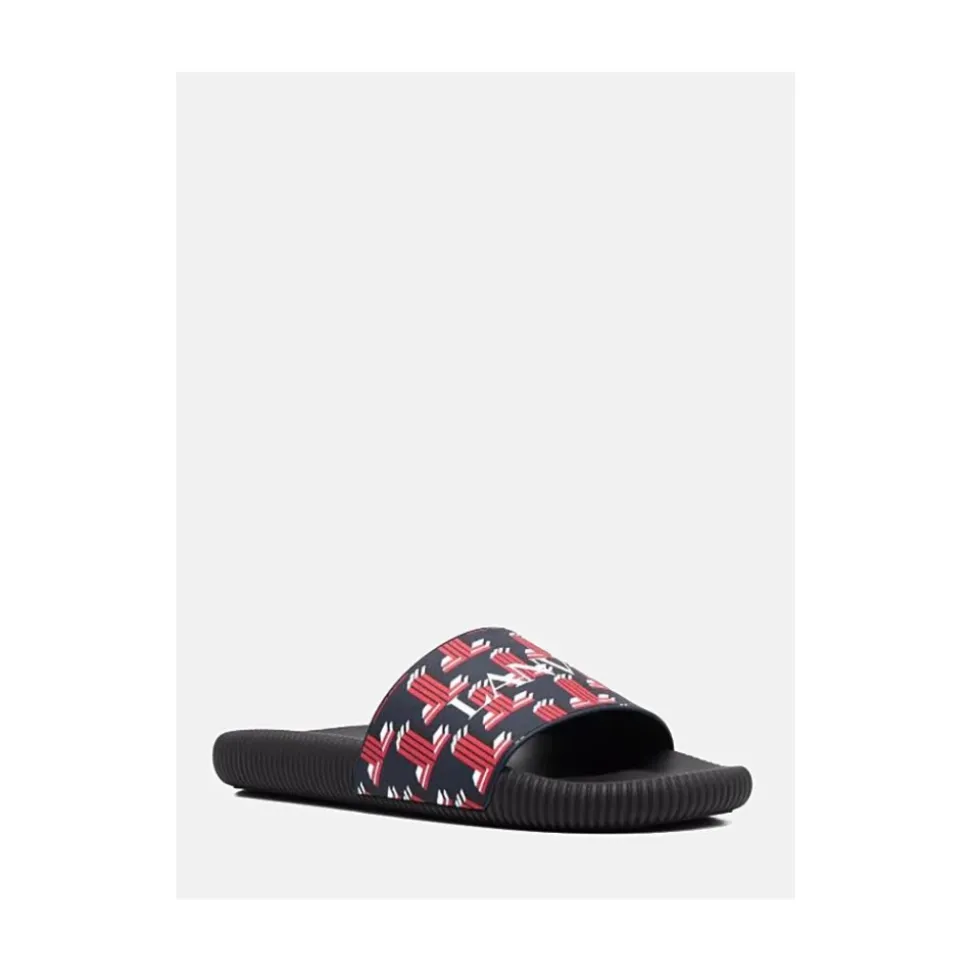 Open-toe Monogrammed Slides