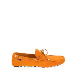 Orange Suede Classic Moccasin Shoes