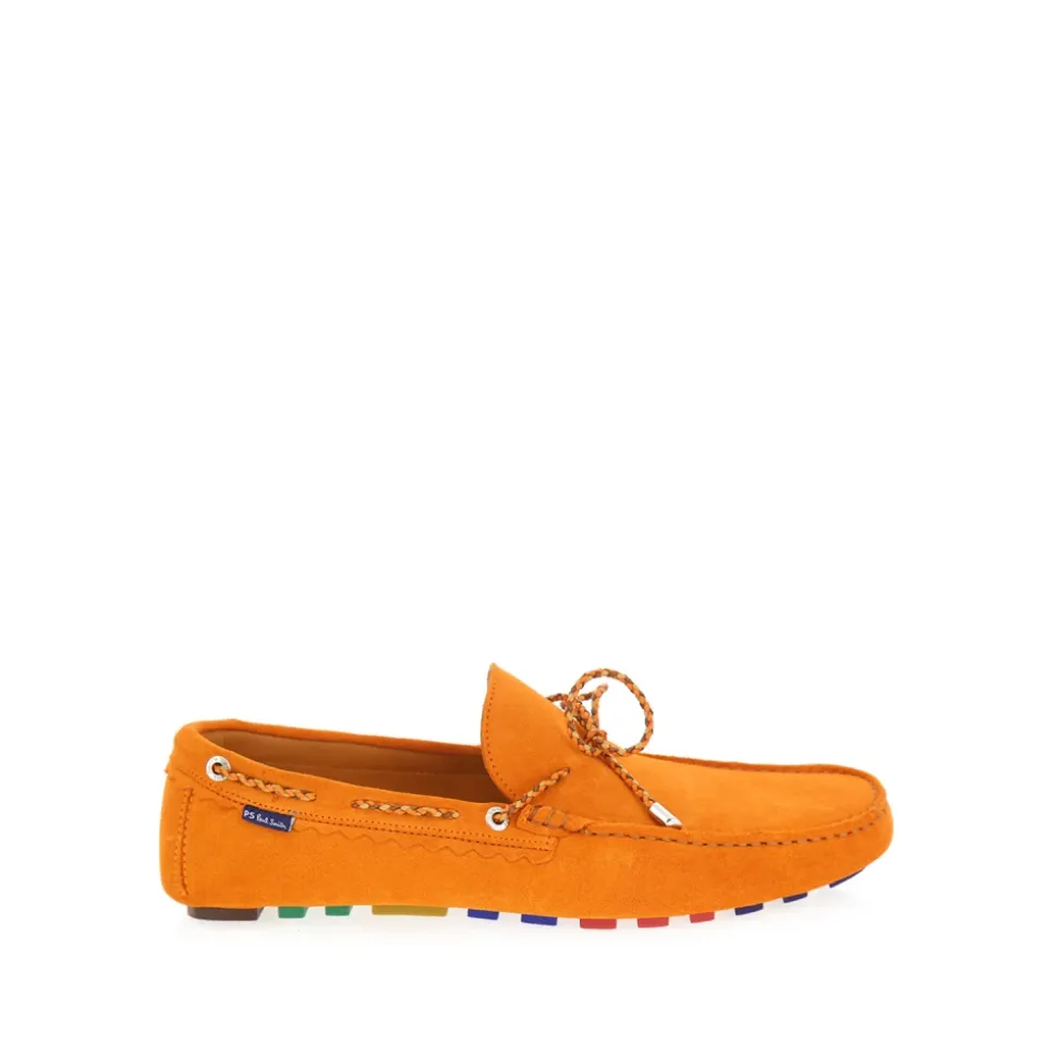 Orange Suede Classic Moccasin Shoes