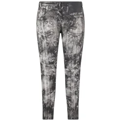 Paint Effect Skinny Fit Denim Pants