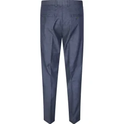 Pantalone 1 Pinces Lino Cotone Effetto Denim