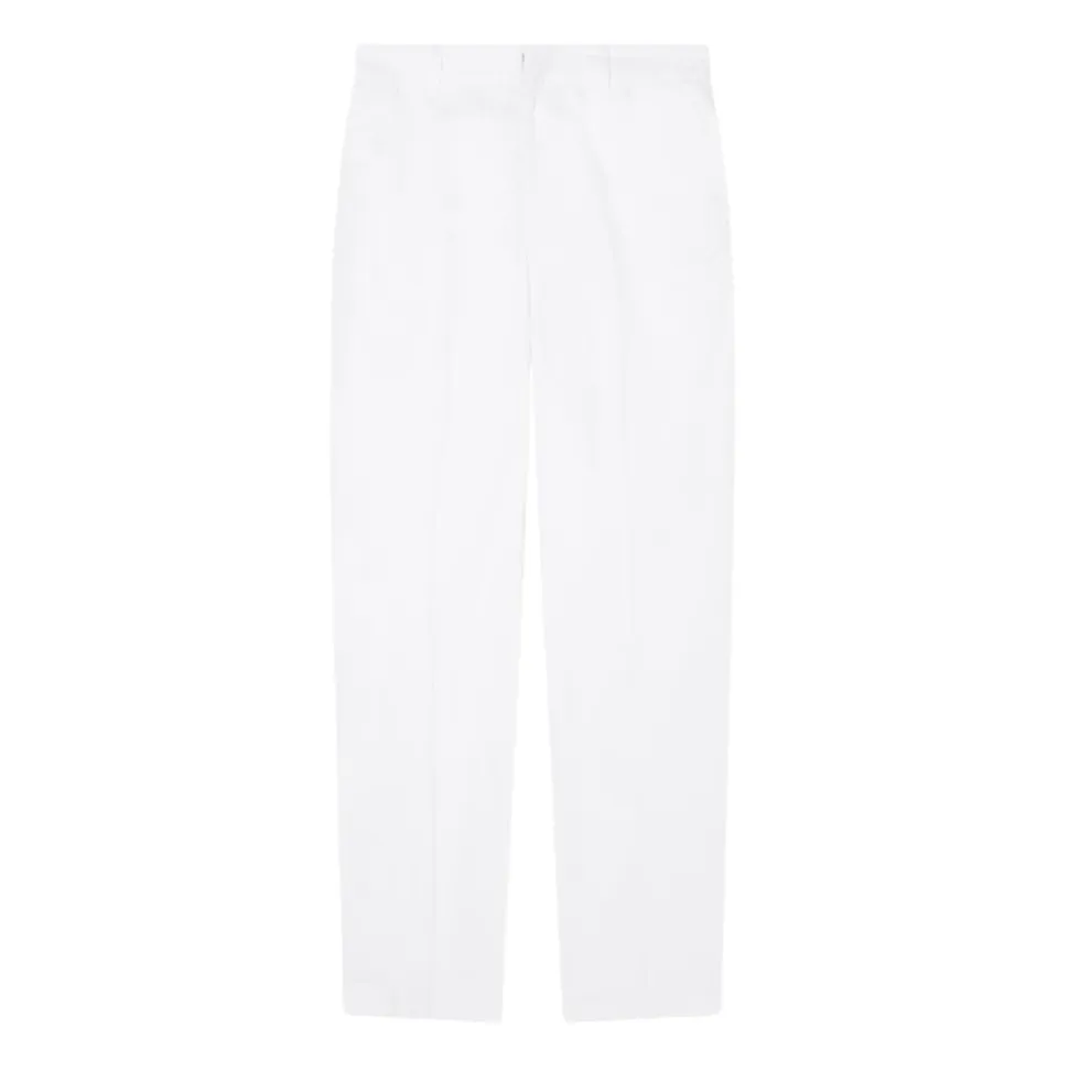 Pantaloni Classici in Twill di Cotone Comfort