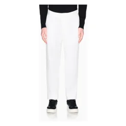 Pantaloni Classici in Twill di Cotone Comfort
