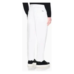 Pantaloni Classici in Twill di Cotone Comfort