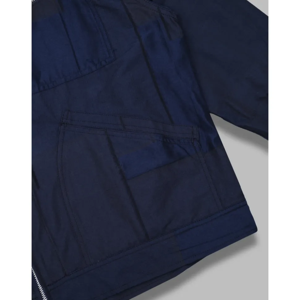 Patchwork Jacquard Zip Jacket