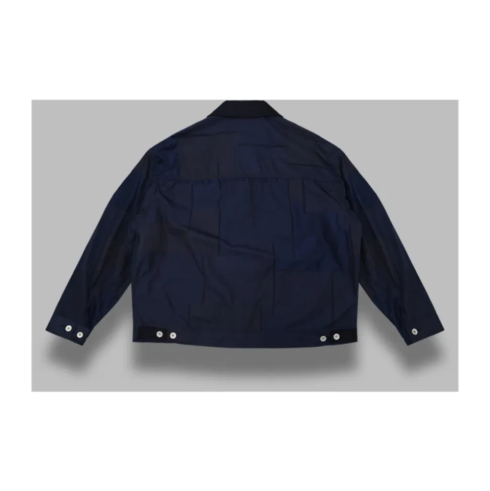 Patchwork Jacquard Zip Jacket