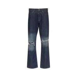 Patchwork Straight Jeans
