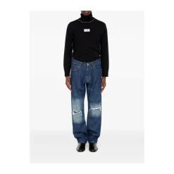 Patchwork Straight Jeans