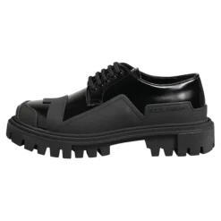 Patent Leather Trekking Derby Shoes