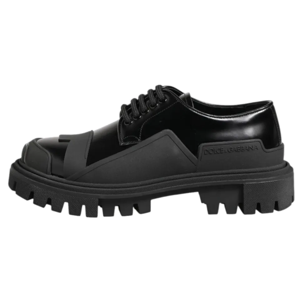 Patent Leather Trekking Derby Shoes