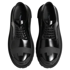 Patent Leather Trekking Derby Shoes