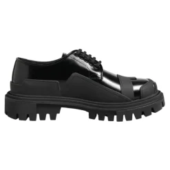 Patent Leather Trekking Derby Shoes