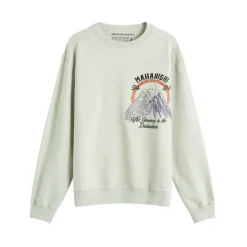 Peace Mount Crew Sweat Green