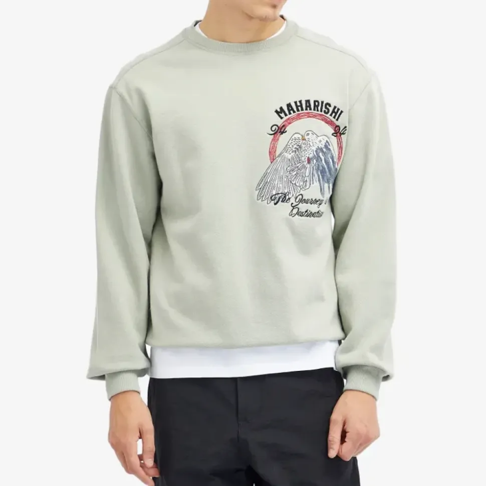 Peace Mount Crew Sweat Green