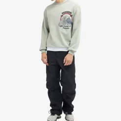 Peace Mount Crew Sweat Green