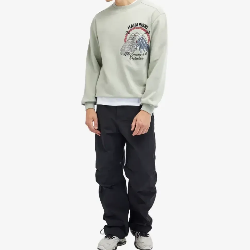Peace Mount Crew Sweat Green