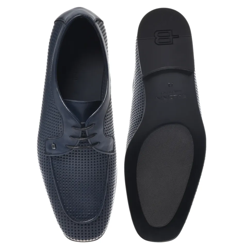 Perforated Leather Lace-up Shoes