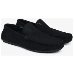 Perforated Nubuck Loafers