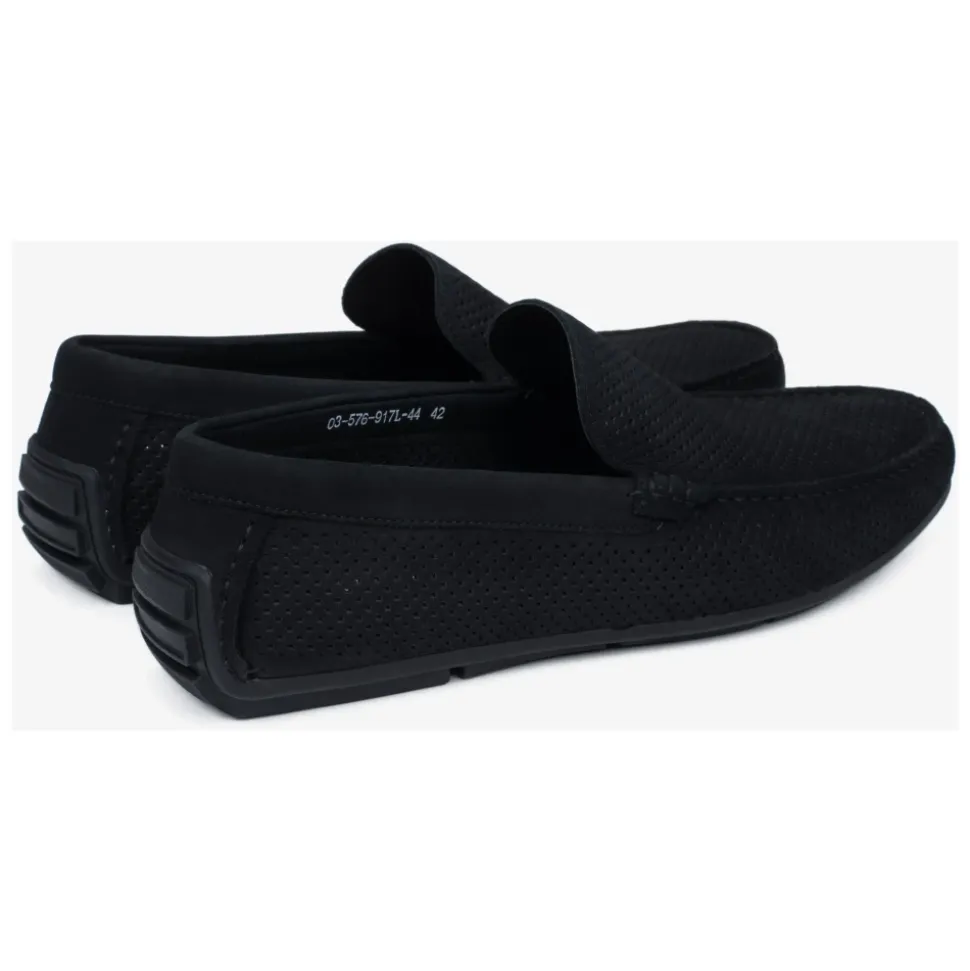Perforated Nubuck Loafers