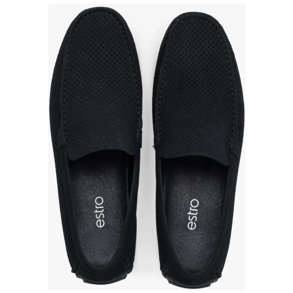 Perforated Nubuck Loafers