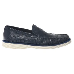 Perforated Tumbled Leather Loafer