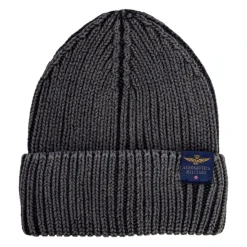 Pigment-Dyed Cotton Beanie Hat Grey