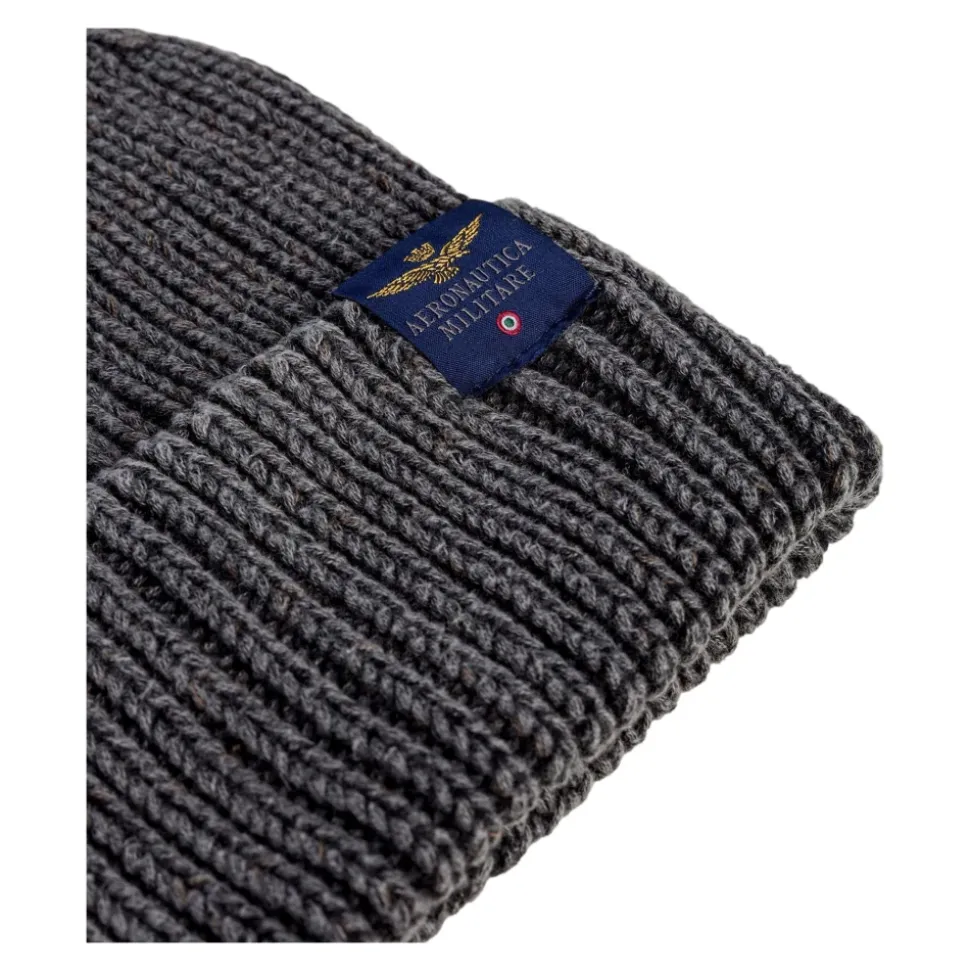 Pigment-Dyed Cotton Beanie Hat Grey
