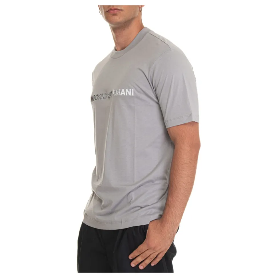 Pima Jersey T-shirt with Logo Embroidery