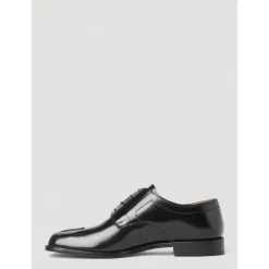 Polished Leather Tabi Lace-Up Shoes